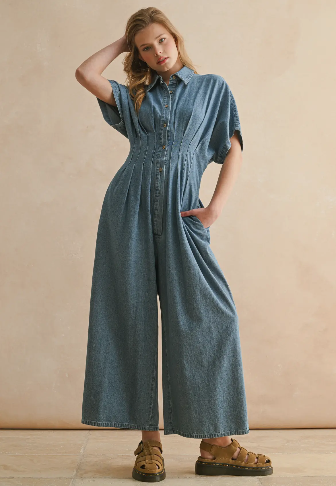 Denim light jumpsuit