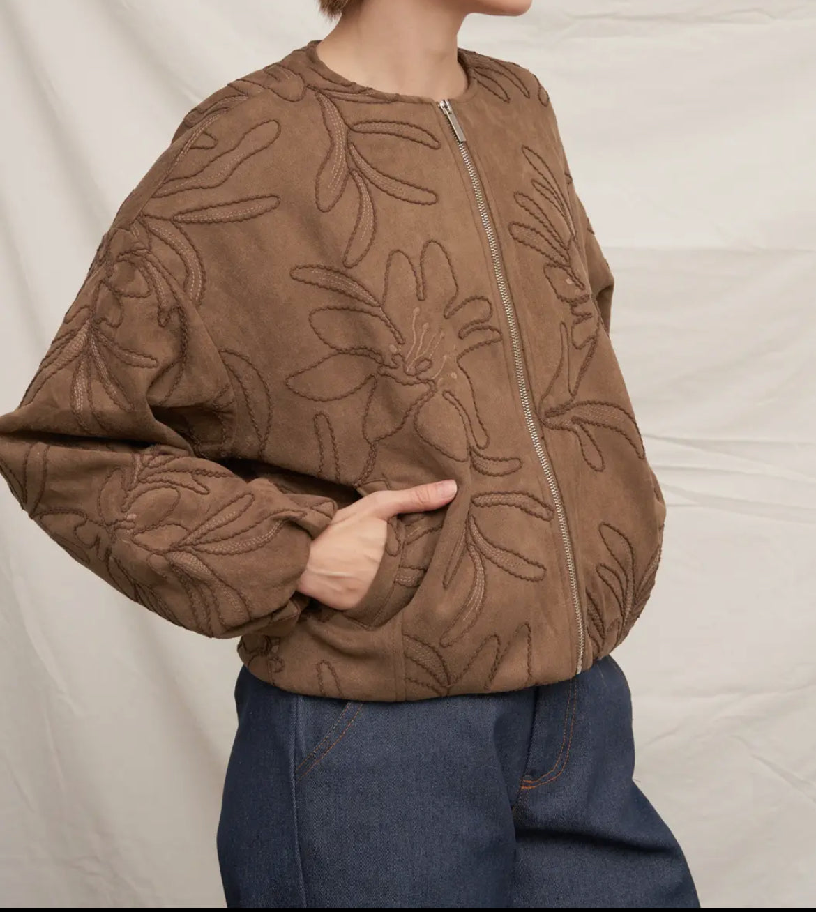 Delilah Brown Bomber Jacket