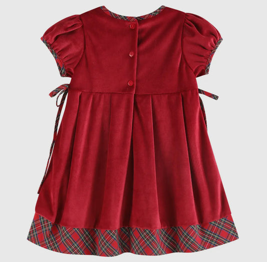 Red velvet dress