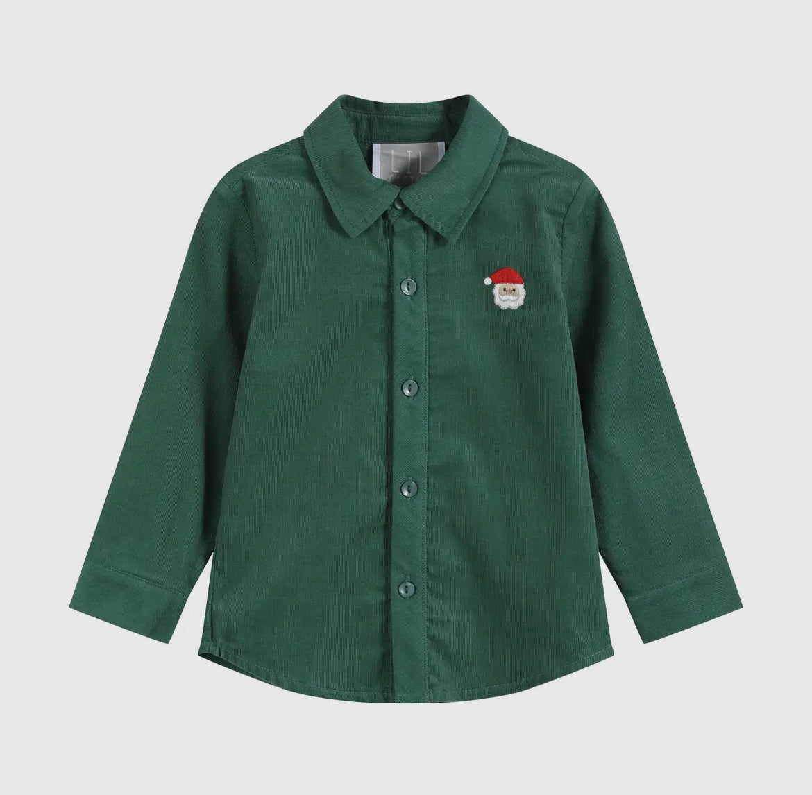 Santa Corduroy Button Shirt